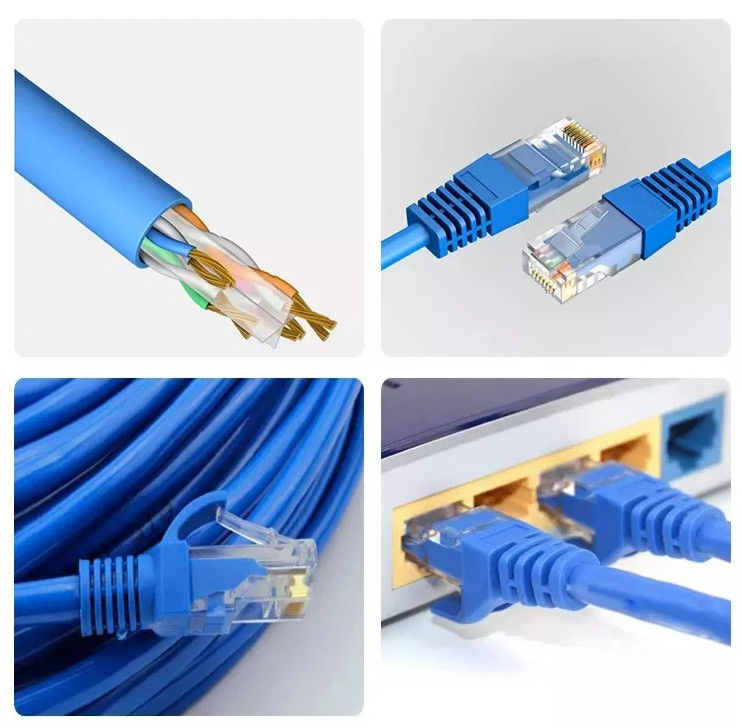 موصل RJ45 FTP CAT6 Ethernet Patch Cord PVC Jacket HDPE Insulation