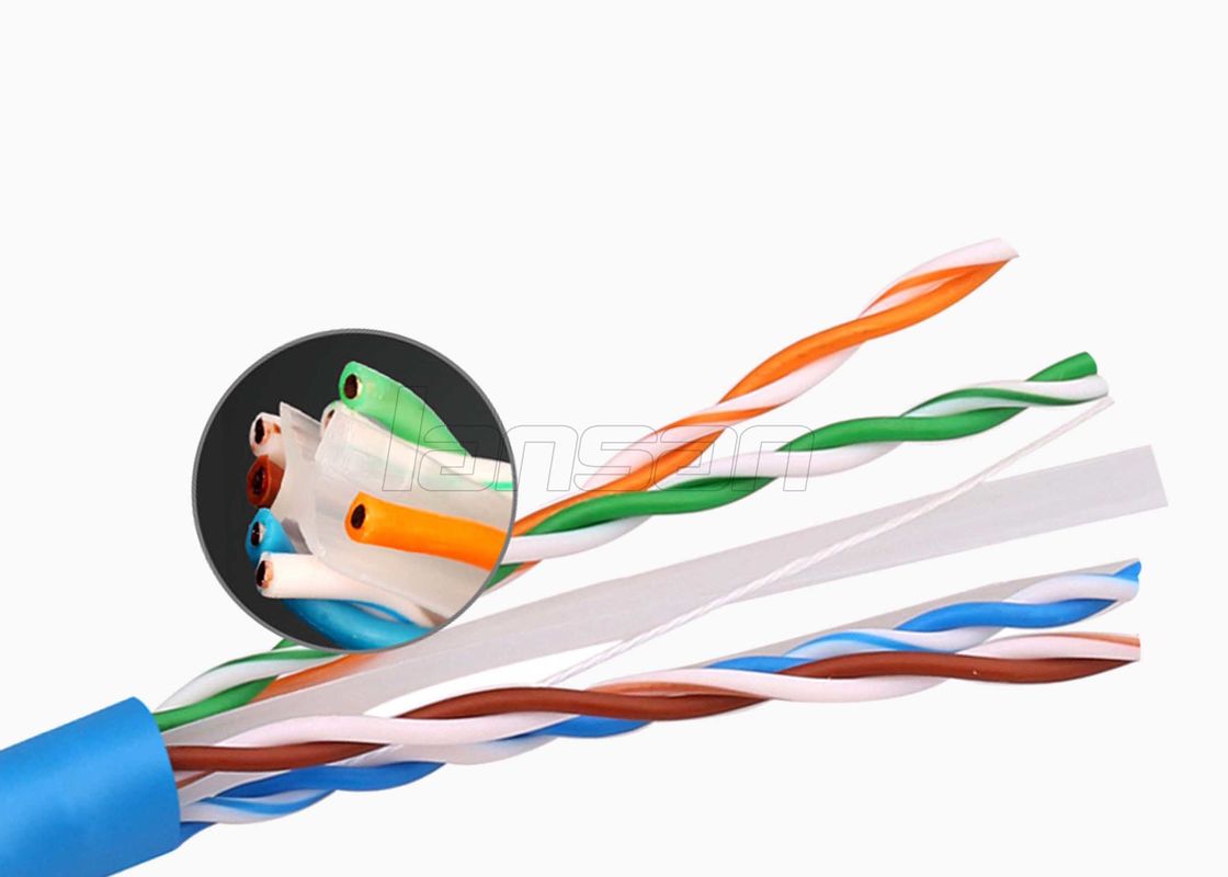 النحاس العاري 0.57 مم موصل Cat6 SFTP كابل HDPE عازل